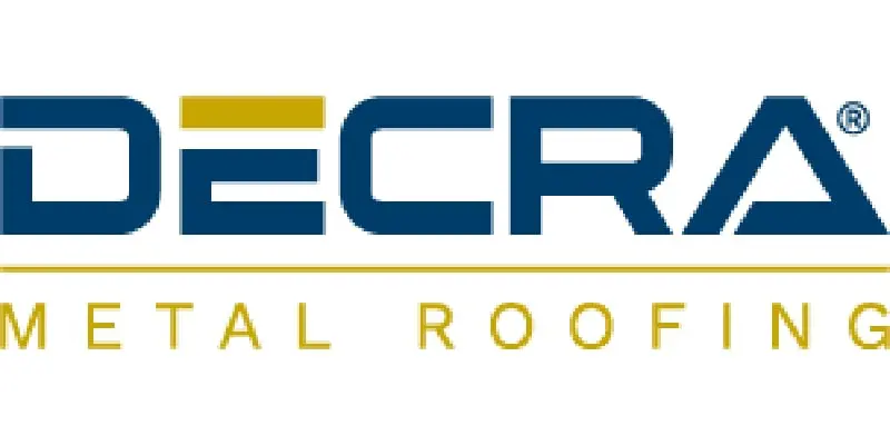 Logo with blue and yellow text reading 'ECRO' and 'AL ROOF'.